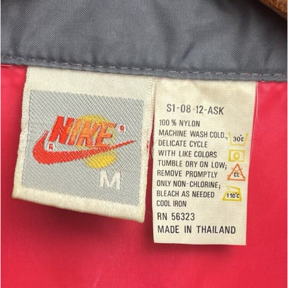 Vintage Nike Windbreaker Jacket 90s Pockets Jogging Pink 1/2 Zip Mens Medium - Picture 10 of 16